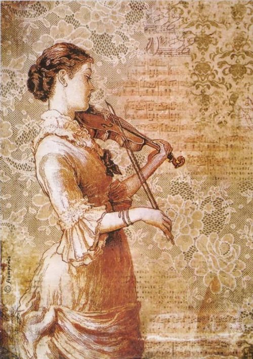 Rice Paper - Steampunk Women with Violin