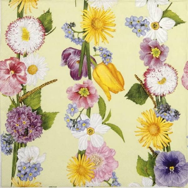 Lunch Napkins (20) - Spring Flower Garland