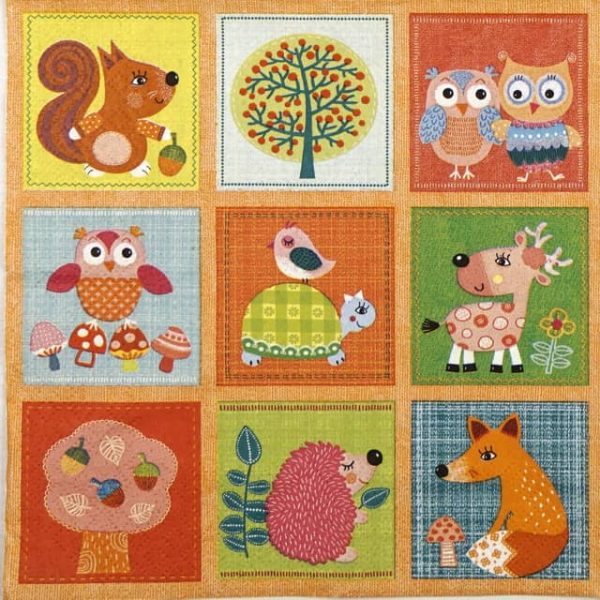 Paper Napkin - Woodland Lovely Animals