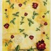 Rice Paper - Red Roses on Yellow Background