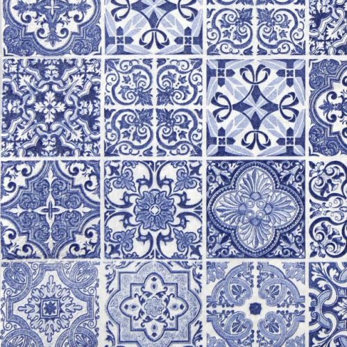 Paper Napkin - Tiles Blue