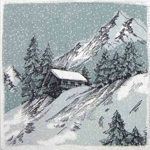 Paper Napkin - Mountain Cottage