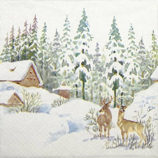 Paper Napkin Winter Scene Napkin Shop   Home Fashion 611923Q 550x550 