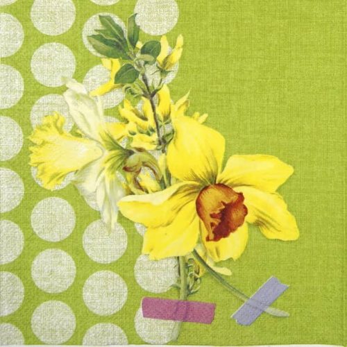 Paper Napkin - Narzisse green