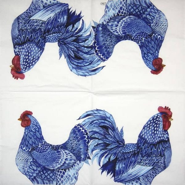 Paper Napkin Blue rooster