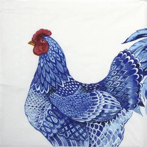 Paper Napkin Blue rooster