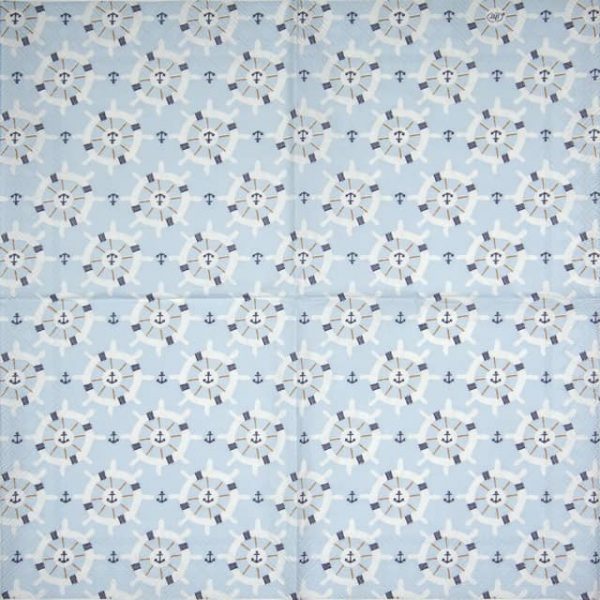 Cocktail Napkin - Boat Trip light blue