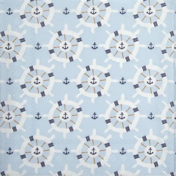 Cocktail Napkin - Boat Trip light blue