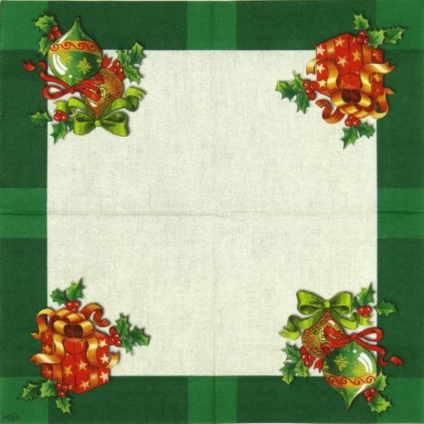 Paper Napkin - Ornaments on Linen