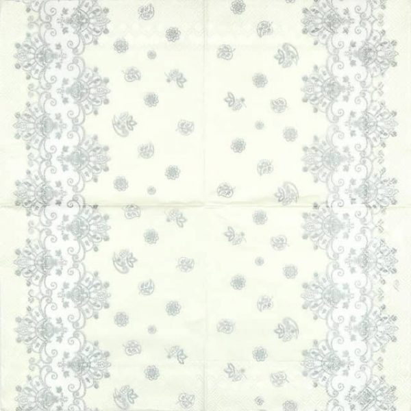 Paper Napkin - Acantha Silver