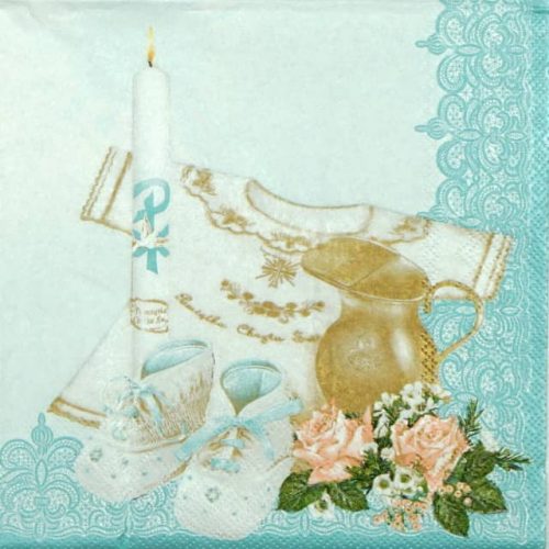 Paper Napkin - Christening Composition blue