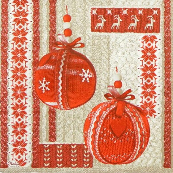 Paper Napkin - Knitting X-mass