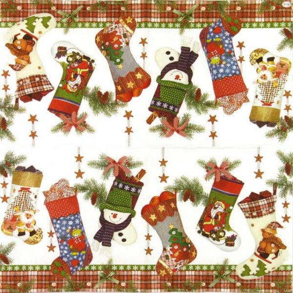 Paper Napkin - Christmas Stocking