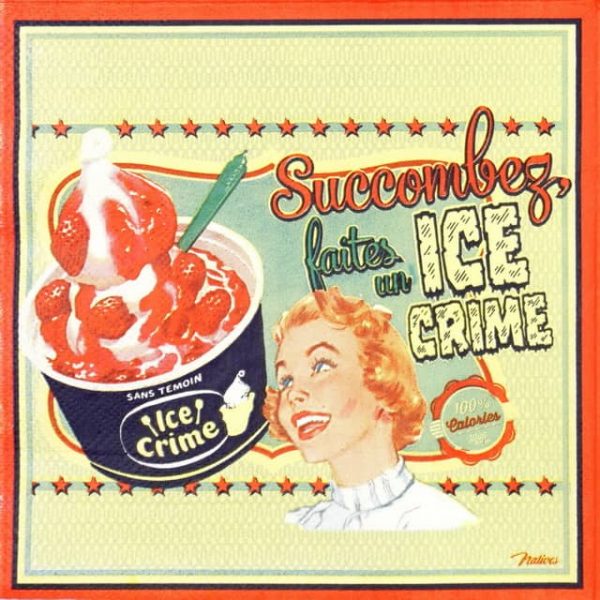 Lunch Napkins (20) - Retro Style Ice Cream