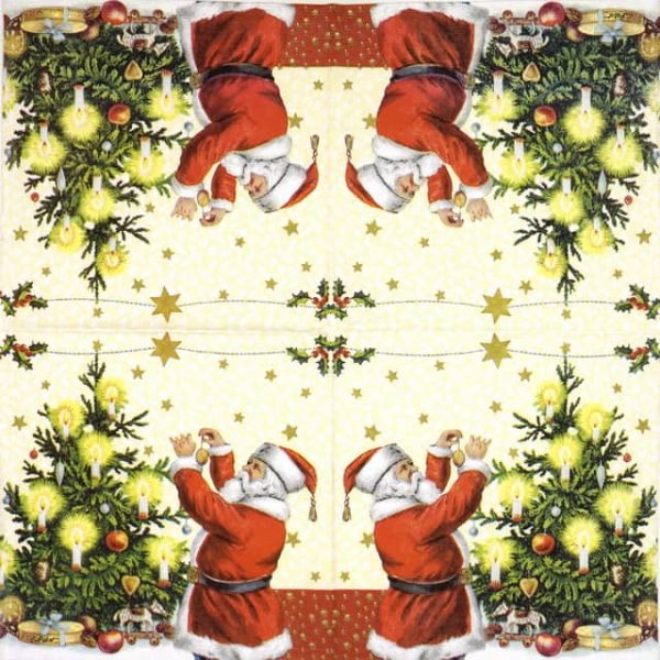 Paper Napkin - Carola Pabs: Santa & Tree - Image 2