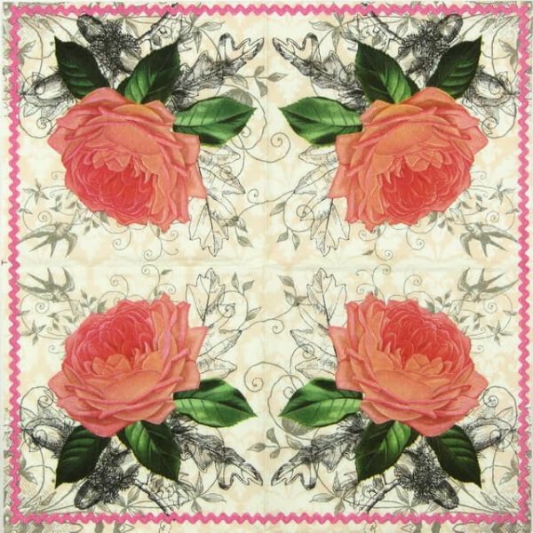 Lunch Napkins (20) - Charming Rose