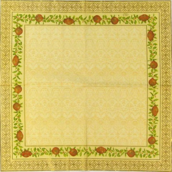 Paper Napkin - Christmas Border cream