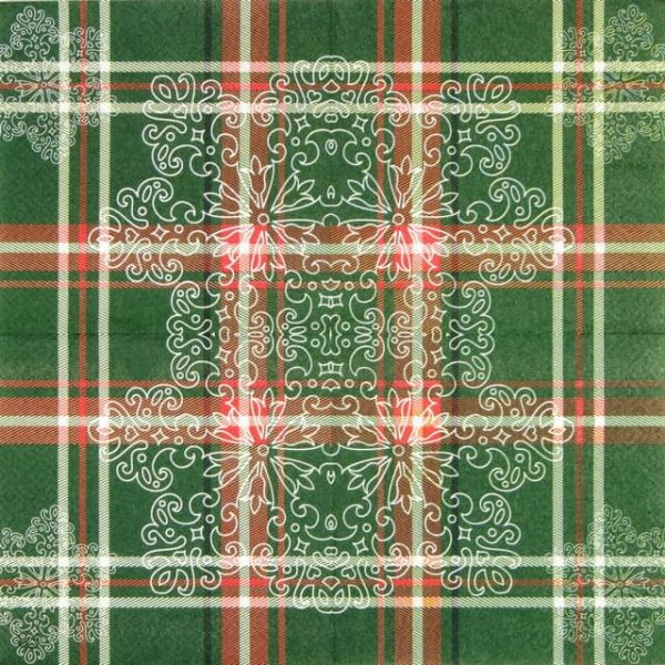 Lunch Napkins (20) - Christmas Grid