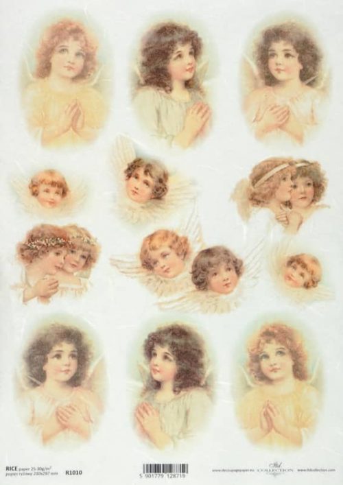 Rice Paper - Vintage Sweetly Angels