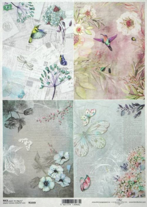 Rice Paper - Vintage Garden Small