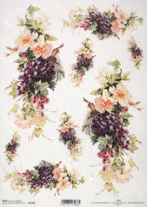 Rice Paper - Vintage Gape & Flower