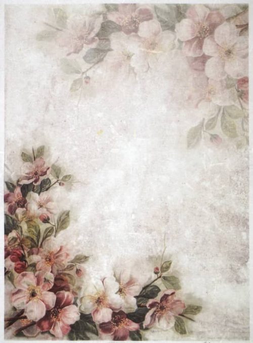 Rice Paper - Pink blossoms and flowers-