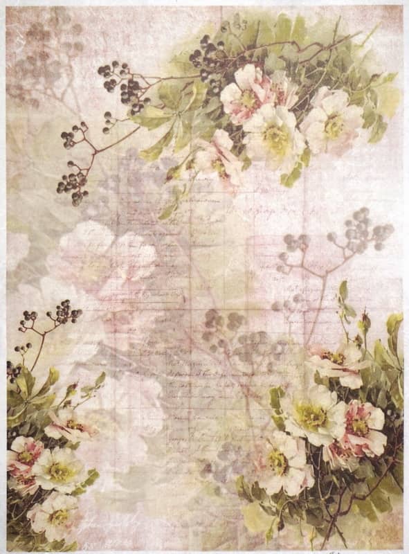 Rice Paper - Flower Wallpaper Multi | Napkin Shop