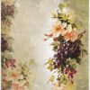 Rice Paper - Grapes & Flower Wallpaper