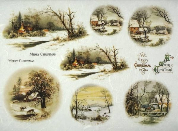 Rice Paper - Christmas Night Village - R1272_ITD