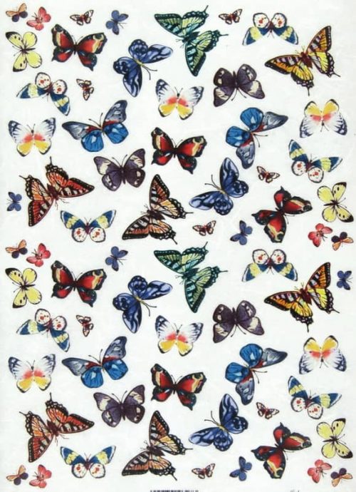 Rice Paper - Colorful Butterflies