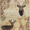 Rice Paper - Stags, Roses and handwritings-