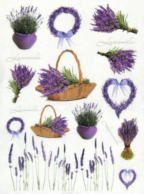 Rice Paper - Lavender in basket