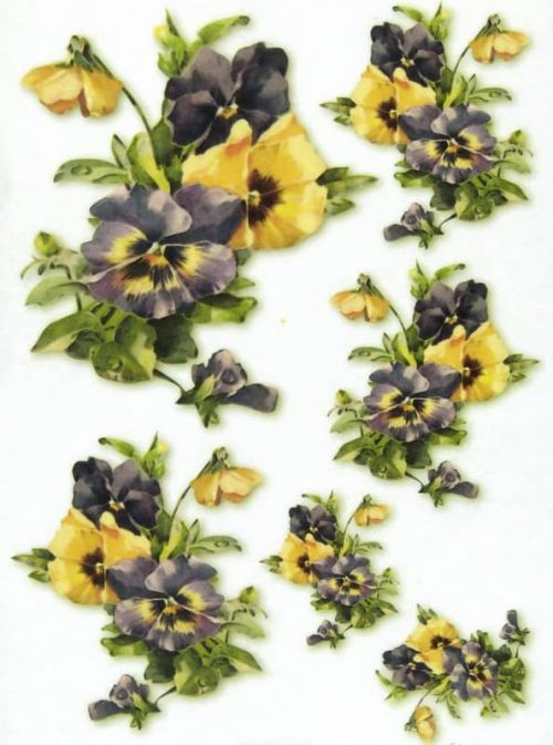 Rice Paper - Yellow Pansy