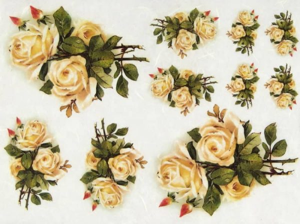 Rice Paper - Vintage Yellow Rose