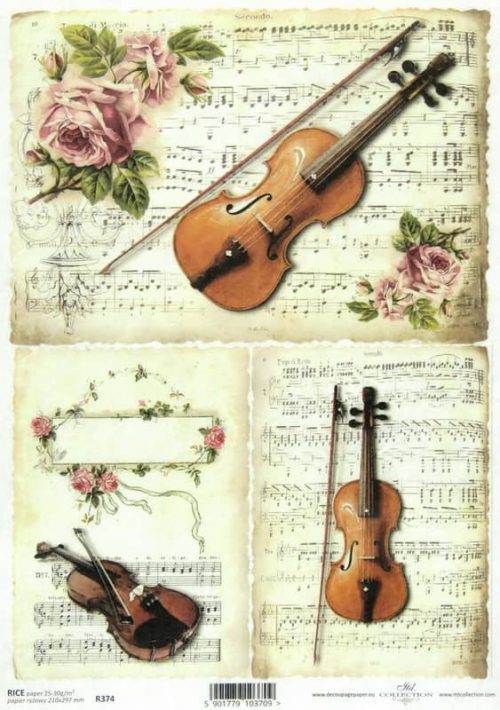 Rice Paper - Violin and Note