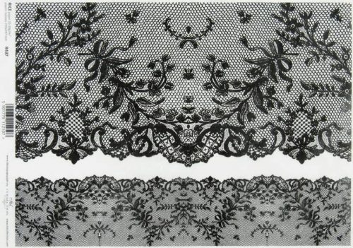 Rice Paper - Vintage Black Lace