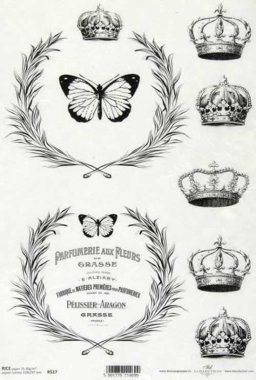 Rice Paper - Vintage Labels Crowns