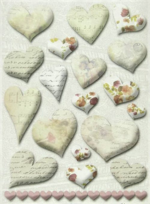 Rice Paper - Heart Decorations