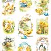 Rice Paper - Vintage Easter Farm