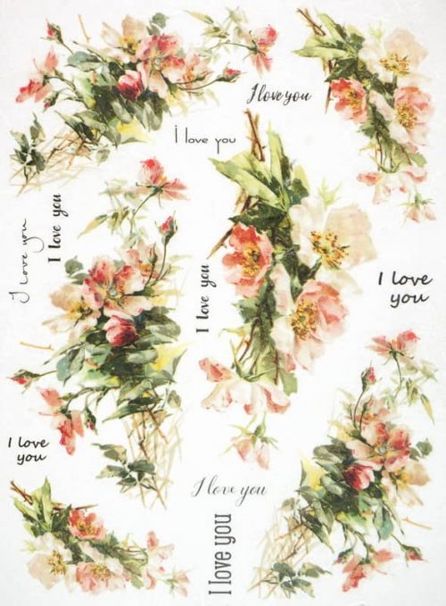 Rice Paper - I Love You Flower