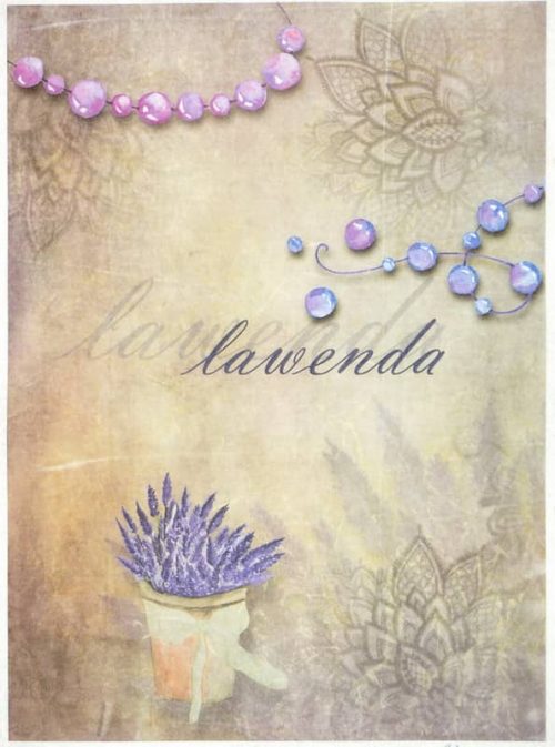 Rice Paper - Vintage Lavender Flower