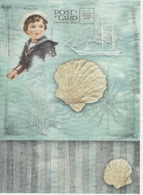 Rice Paper - Little Sailor Post Card