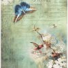 Rice Paper - Vintage Birds on Flower