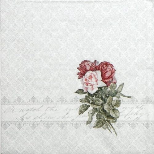 Paper Napkins - Rose Bouquet Ornament (20 pieces)