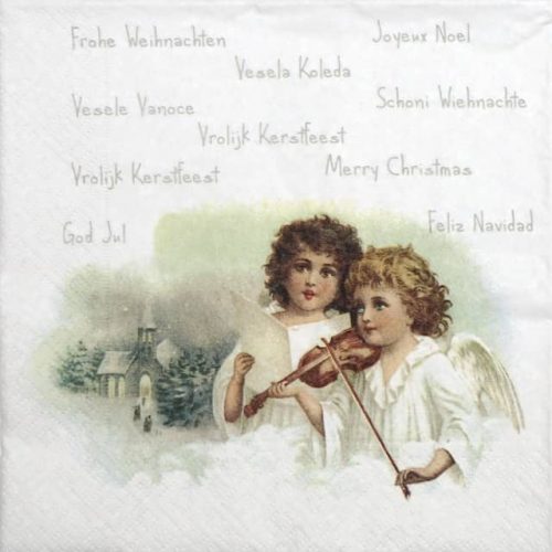 Paper Napkin - Angels Playing Violin