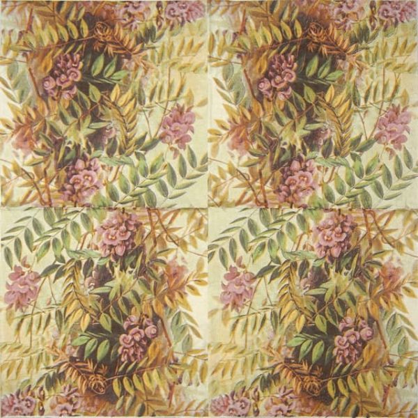 Lunch Napkins - Pink autumn motive (25 pieces)