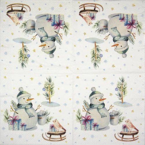 Paper Napkin - Lovely snowman_TETEáTETE_TL834000