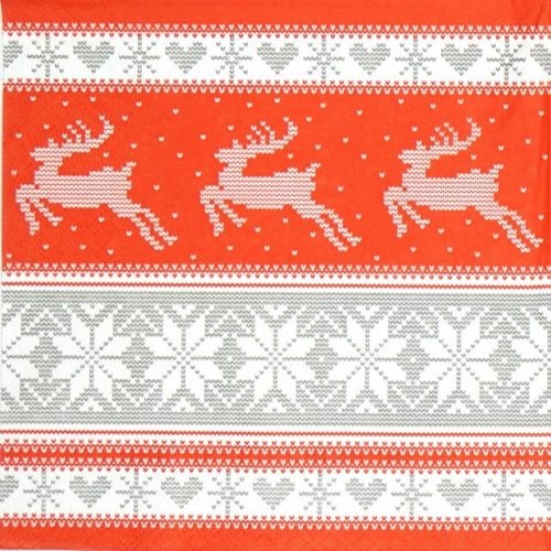 Paper Napkin - Nordic Knitting