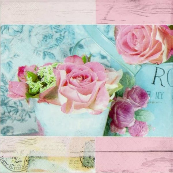 Paper Napkin - Belle Fleurs de Paris rose