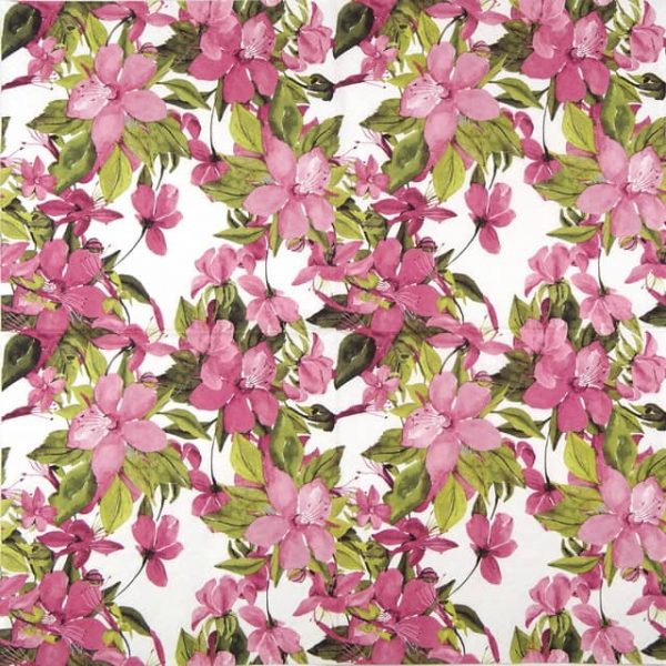 Lunch Napkins (20) - Flowering Clematis Pink